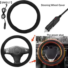 Heated Steering Wheel Cover, 12V Plug-In, 14.5–15.5" | NORTHGRIP