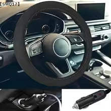 Heated Steering Wheel Cover, 12V Plug-In, 14.5–15.5" | NORTHGRIP