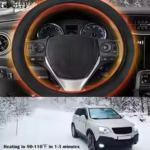 Heated Steering Wheel Cover, 12V Plug-In, 14.5–15.5" | NORTHGRIP