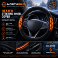 Heated Steering Wheel Cover, 12V Plug-In, 14.5–15.5" | NORTHGRIP